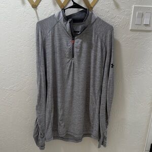 Under Armour Men's Heathered Gray Quarter-Zip Pullover